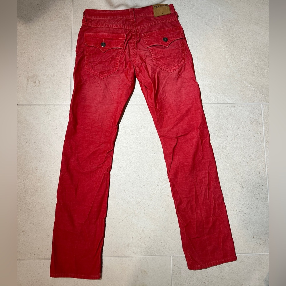 True Religion Ricky Red Corduroy Pants Men’s 30x31 - Picture 4 of 8